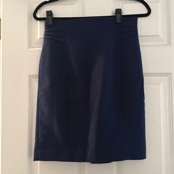Express Navy Crepe Pencil Skirt - Picture 1 of 2